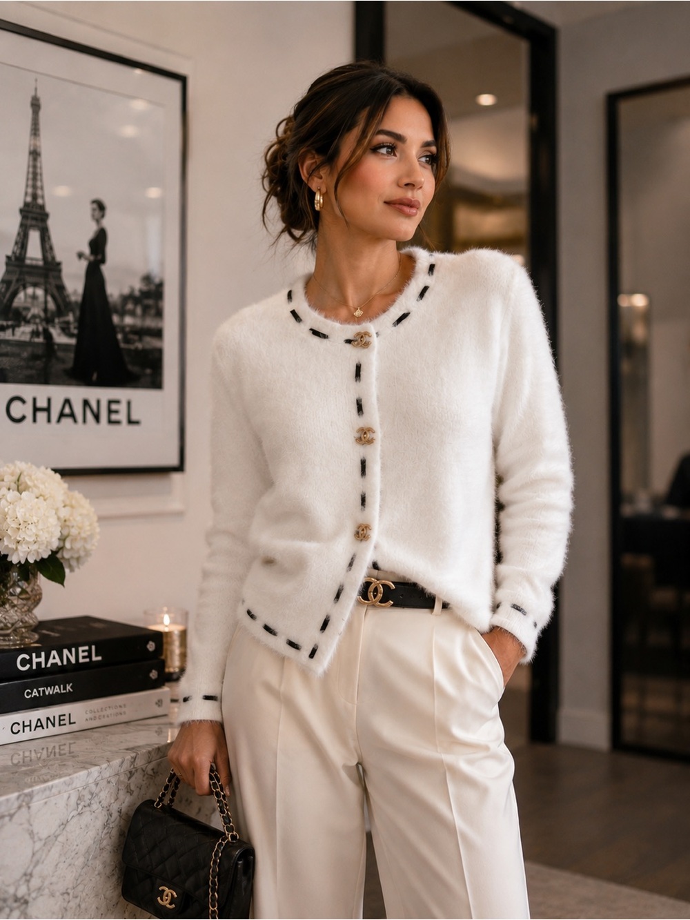 Faux Fur Style Cardigan – New Without Tags